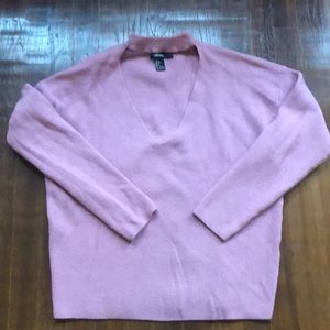 Pink Forever 21 keyhole sweater
